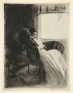 The Flirt (Flirtation) av Albert Besnard