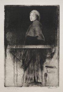 Kvinna med en cape av Albert Besnard