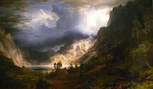 En storm i Klippiga bergen, Mt. Rosalie av Albert Bierstadt