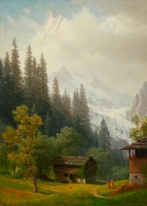 Alpin scen av Albert Bierstadt