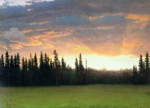 Kalifornien solnedgång av Albert Bierstadt