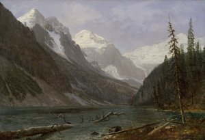 Kanadensiska Klippiga bergen (Lake Louise) av Albert Bierstadt