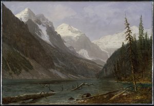 Kanadensiska Klippiga bergen (Lake Louise) av Albert Bierstadt