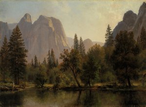 Cathedral Rocks, Yosemite Valley av Albert Bierstadt