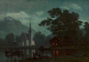 Lucernesjön, Schweiz av Albert Bierstadt
