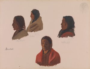 Studier av indianhövdingar gjorda vid Fort Laramie, ca. 1859. av Albert Bierstadt