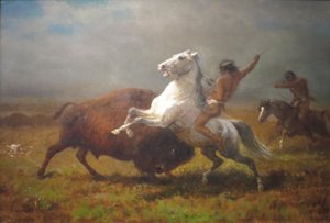 Studie för "The Last of the Buffalo" av Albert Bierstadt