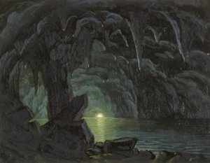 Den blå grottan, Capri av Albert Bierstadt