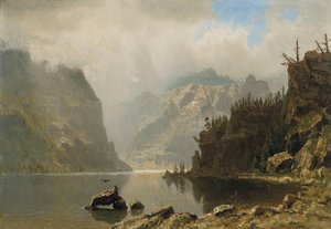 Västerländskt landskap av Albert Bierstadt