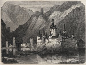Exteriör vy av Pfalz av Albert Bligny