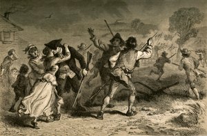 Concord - The First Blow for Liberty, 1877. av Albert Bobbett