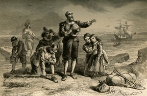 Pilgrimernas landstigning, 1877. av Albert Bobbett