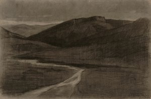 Algeriskt landskap av Albert Charles Lebourg