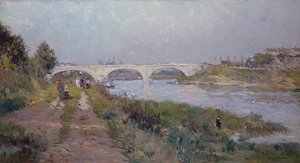Bron över Marne vid Charenton av Albert Charles Lebourg