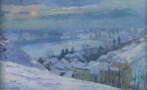 Byn Herblay under snö, 1895