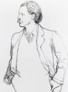 Porträtt av George Gissing, engelsk romanförfattare