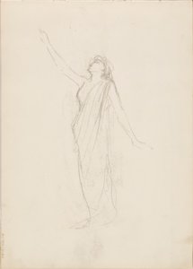 Aino Ackté som Alcestis, skiss av Albert Edelfelt