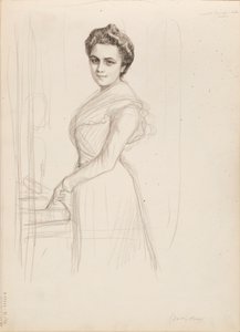 Camille Vallery-Radot, skiss till porträtt
