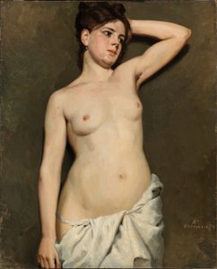 Kvinnlig nakenstudie, akademistudie av Albert Edelfelt