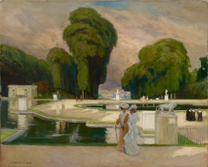 Från Saint-Cloud-parken i Paris av Albert Edelfelt