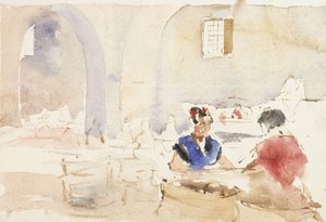 Interiör från Spanien (tobaksfabrik i Sevilla) av Albert Edelfelt