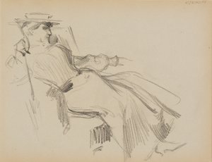 Sittande kvinna av Albert Edelfelt