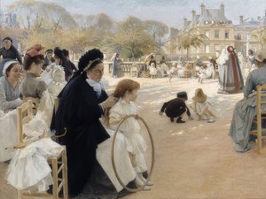 Luxemburgs trädgård, Paris. 1887