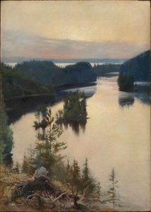 Kaukolaåsen vid solnedgång