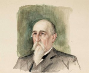 Leo Mechelin, porträttstudie av Albert Edelfelt