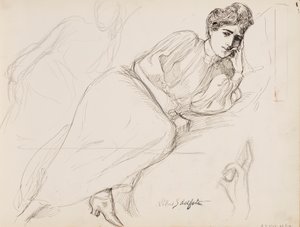 Vilande kvinna av Albert Edelfelt