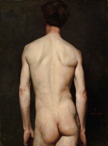 Manlig modell, akademisk studie av Albert Edelfelt