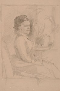 Porträttstudie av kommerserådinnan Sinebrychoff av Albert Edelfelt