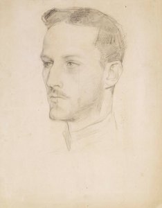 Porträttstudie av prins Carl, huvud av Albert Edelfelt