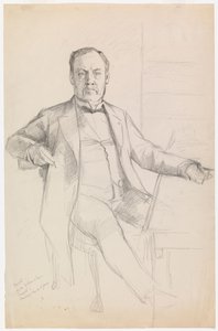 Porträtt av Louis Pasteur, skiss av Albert Edelfelt
