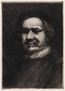 Porträtt av Rembrandt, kopia efter Rembrandt av Albert Edelfelt