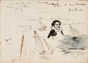 Segelbåtar och karaktärer av Albert Edelfelt