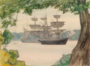 Segelbåtar i landskapet av Albert Edelfelt