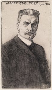 Självporträtt av Albert Edelfelt