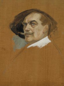 Självporträtt i en klänning från 1600-talet, studie av Albert Edelfelt