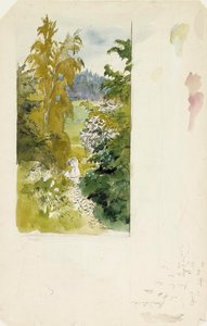 Sommerlandschaft, Hohe Birken