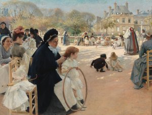 Luxembourgträdgården, Paris av Albert Edelfelt