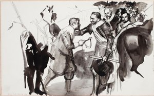 Bredas kapitulation, skiss efter Diego Velázquez av Albert Edelfelt