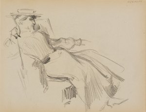 Sittande kvinna av Albert Edelfelt