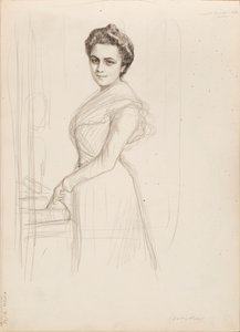 Camille Vallery-Radot, skiss till porträtt av Albert Edelfelt