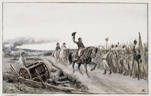 Von Döbeln hälsar sina trupper – ur dikten ”Nummer femton Stolt” (originalteckning till ”Fänrik Ståls äventyr”) av Albert Edelfelt