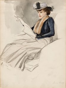 Sittande kvinna, Aino Ackté av Albert Edelfelt