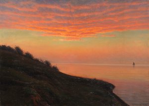 Kvällsstämning på den danska kusten, 1920. av Albert Edvard Wang