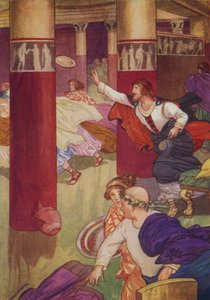 Shakespeare: Timon av Aten (färg litho) av Albert Edward Jackson