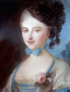 Porträtt av Laure Sallambier, mor till Balzac (1778-1854), mor till Honore de Balzac. Pastellmålning av Albert Ernest Carrier Belleuse (1824-1887)