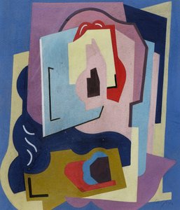 De två Rhytham-elementen; Les Deux Elements Rythmes, ca 1923 (gouache på papper) av Albert Gleizes